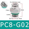 10-Pack PC4-M5 304 Stainless Steel Pneumatic Quick Connect Fittings
