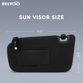 SCITOO Left Driver Side Auto Sun Visor Assembly Replacement for 2013-2019 for Nissan Sentra Black Car Sun Visor with Sunroof