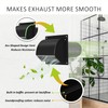 8 Inch Hooded Wall Vent with Screen& Damper,Arc-Shaped Wall Exhaust