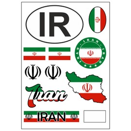 Daged Iran Sticker Card Sticker Sheet – Car Motorcycle Biker Flag Decoration AK