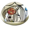 Domed Glass Paperweight - Mackintosh Rose Window Design