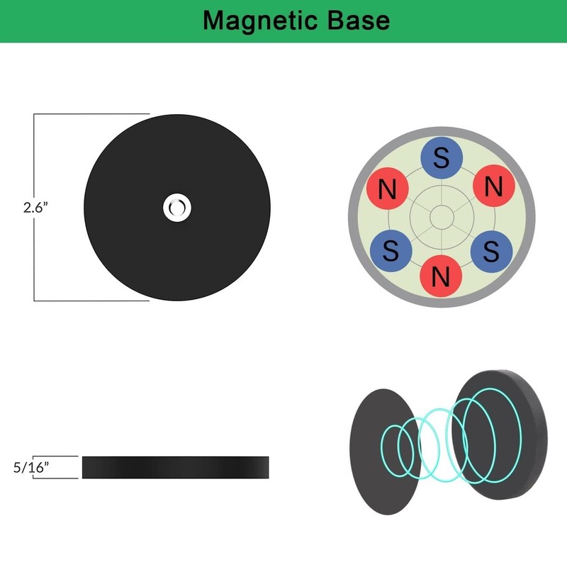 AYIZON Magnetic Camera Mount, 18cm Folding Mount Suction Cup Holder