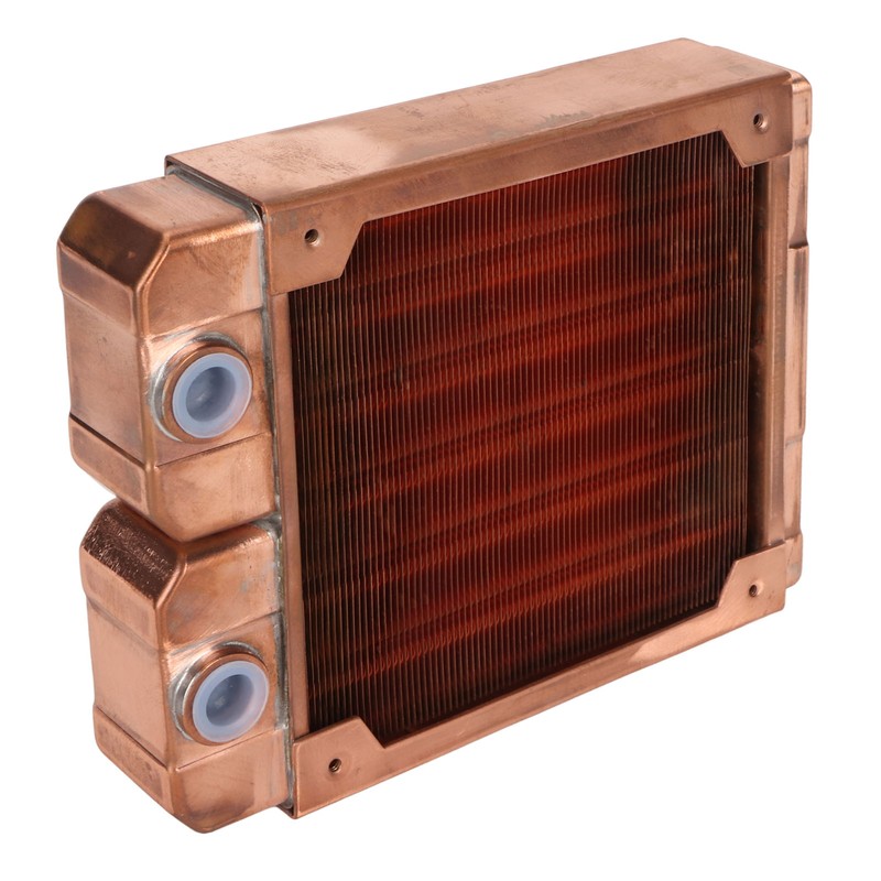 Water Cooling Radiator Red Copper 7mm Round Pipe G1/4 Thread