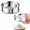 3PCS Stainless Steel Flour Sieve, 10/15/20 cm 40/60 mesh Fine