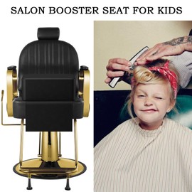 MIMWOW Salon Booster Seat for Kids, Barber Booster Seat for Salon Chair Hair Stylist, Multifunctional Booster Seat, Beauty Salon Spa Equipment, Medium Size, Black