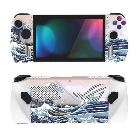PlayVital 2 Set Protective Skin Decal for ROG Ally, Custom Stickers Vinyl Wraps for ROG Ally Handheld Gaming Console - The Great Wave