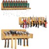 Wokyy Wall Mounted Screwdriver Rack, Bamboo Pliers Holder Hammer Wall