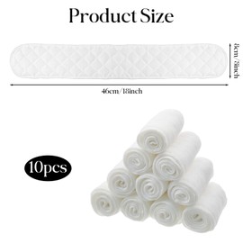 BOHUZ 10 Stück Baumwoll BH Einlagen, 3-Lagige BH Einlagen Schwitzen Unterbrust Schwitzschutz Einlage Brust Schweißabsorber Pads