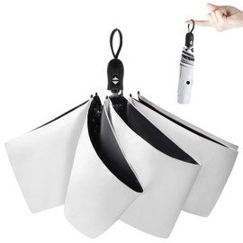 Parasol, UV Protection, 100% Light Blocking, Foldable, 6.7 oz (186 g - 196 g), Convenient to Carry, Durable, Lightweight, One-Touch Auto Open and Close, Rain Umbrella, Women's, Compact, Complete Light