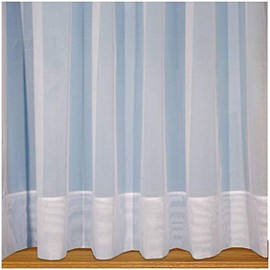 John Aird Sarah - Plain White Net Curtain With Envelope Base - Width Sold By The Metre Drop: 60" (152cm)