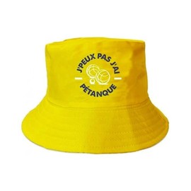 STC Bob Yellow for Adults Motif "I PEUX Pas J'ai Petanque"
