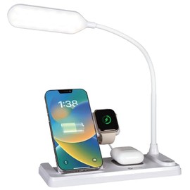 LED Desk Lamp with Multi-Device Charging Station