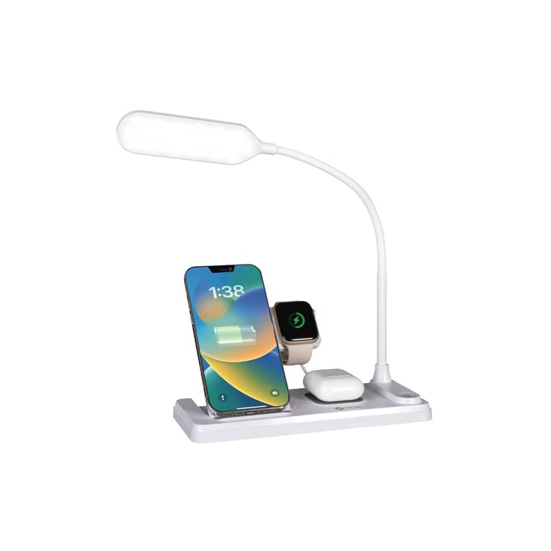 LED Desk Lamp with Multi-Device Charging Station
