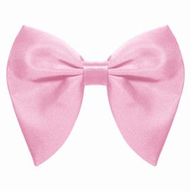 Luckyvestir Oversized Bow Ties for Men, Black/Red Big Bow Tie, Solid Color Pretie Bowtie Men for Tuxedo Wedding (1pcs: pink)