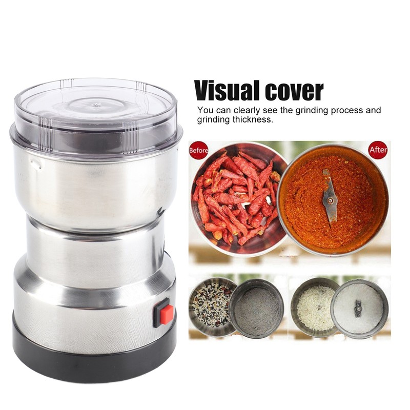 Stainless Steel Electric Spice Coffee Nut Grain Herb Grinder Crusher