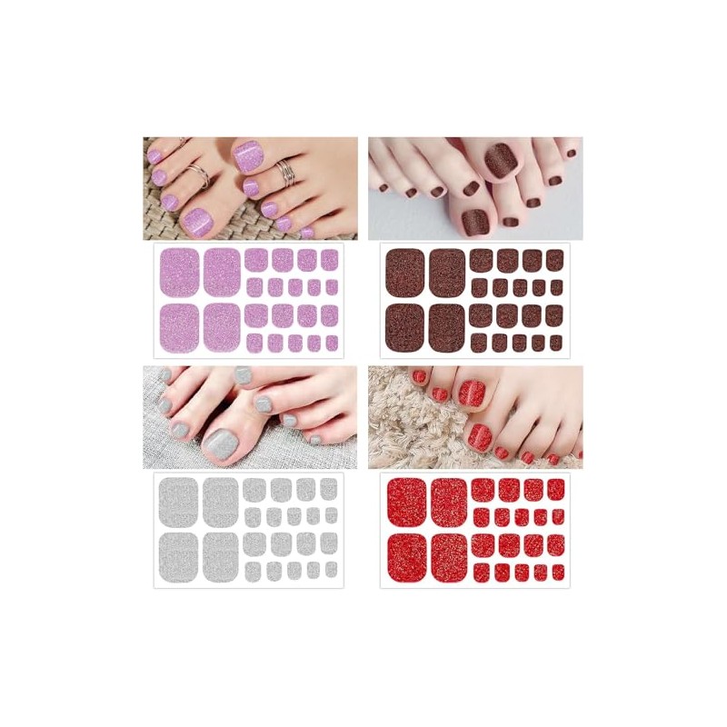 22Tip Pegatinas Brillantes para Uñas de los Pies