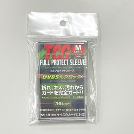 Kawashima Seisakusho TCG FULL PROTECT SLEEVE Full Protect Sleeve M (Business Card Size, Mini Cheki Size Type), Set of 3