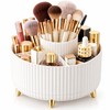 360° Rotating Makeup Organizer for Vanity, 5-Compartment Cosmetic Storage Holder