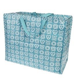 Large Storage Bag with Zip - Strong and Durable 55 x 48 x 28cm 70l - Choice of Design (Blue Friendship)