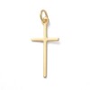 KitBeads 10Pcs 18K Gold Plated Jesus Cross Charms Christian Religious