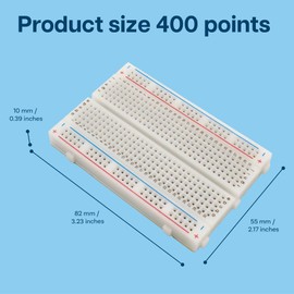MMOBIEL 3pcs Solderless PCB Breadboard Prototype Circuit Board – 3x400 Point - Compatible with DIY Arduino, Raspberry Pi 2/3 / 4/5 Projects Proto Shield Distribution - Connecting Blocks
