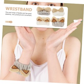 HONMEET 4pcs Portable Water Absorption Wristbands for Face Washing Elastic Skincare Bands for Spa and Shower Chic Design for Women and Girls Comfortable and Easy to Wash