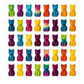 GSL Essentials Mini Cat Figurines – Bulk Pack of 50 Multicolored Tiny Cat Figures for Crafts, Party Favors, Dollhouses, Decorations & DIY Projects | 1x2cm Mini Plastic Cats for Kids & Collectors