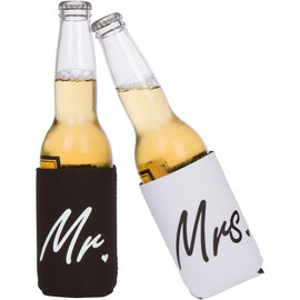 Mr and Mrs Can Coolers Gift for Wedding Engagement Anniversary Couples by The Plympton Company