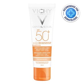 VICHY Protector Solar Facial Anti-manchas 3en1 Toque Seco con Color FPS 50+ Vichy Capital Soleil 50ml