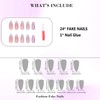 IMRAIN Purple Press on Nails Cat Eye French Tips Fake