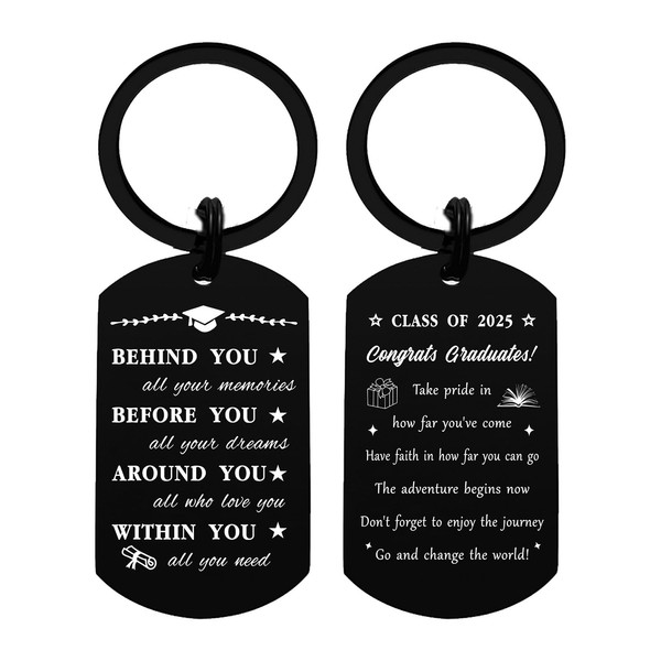 MXRSDF Graduation Gifts for Him, Class of 2025 Graduation Keychain