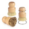 Ruispeed Bamboo Dish Brush Set 4Pcs With Holder Kitchen Cleaning
