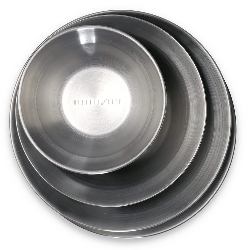 Ciathelife Stainless Steel Tableware Plates, Bowls, Cutlery, Dinnerware Set, Bowls