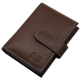 myledershop MJ-Design-Germany XXL Credit Card Holder Buffalo Leather for 22 Credit Cards in 3 Colours, brown