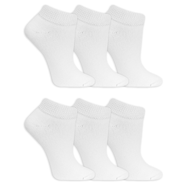 Dr. Scholl's womens Diabetes & Circulator - 4 6 Pair Packs Casual Sock, White, 8-12