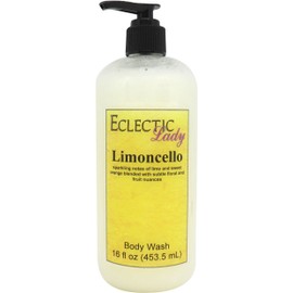 Eclectic Lady Liquid Pearl Body Wash - Limoncello Scent 3-in-1 Use For Bubble Bath, Hand Soap & Body Wash, Phthalate-Free Limoncello Fragrance, Handcrafted in USA (16 oz)
