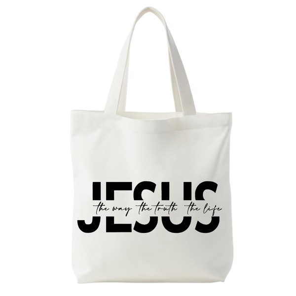 ZOFGUO Jesus Christian Tote Bag for Women, John 14:6 Bible