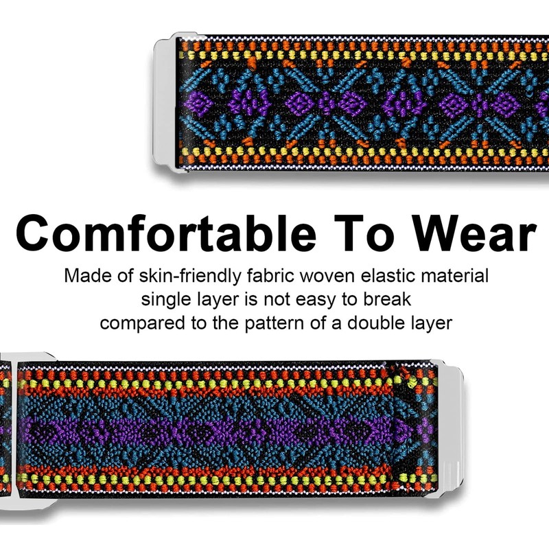 Lamshaw Compatible with EmeTerm Explore Band, Stretch Elastics Nylon Adjustable