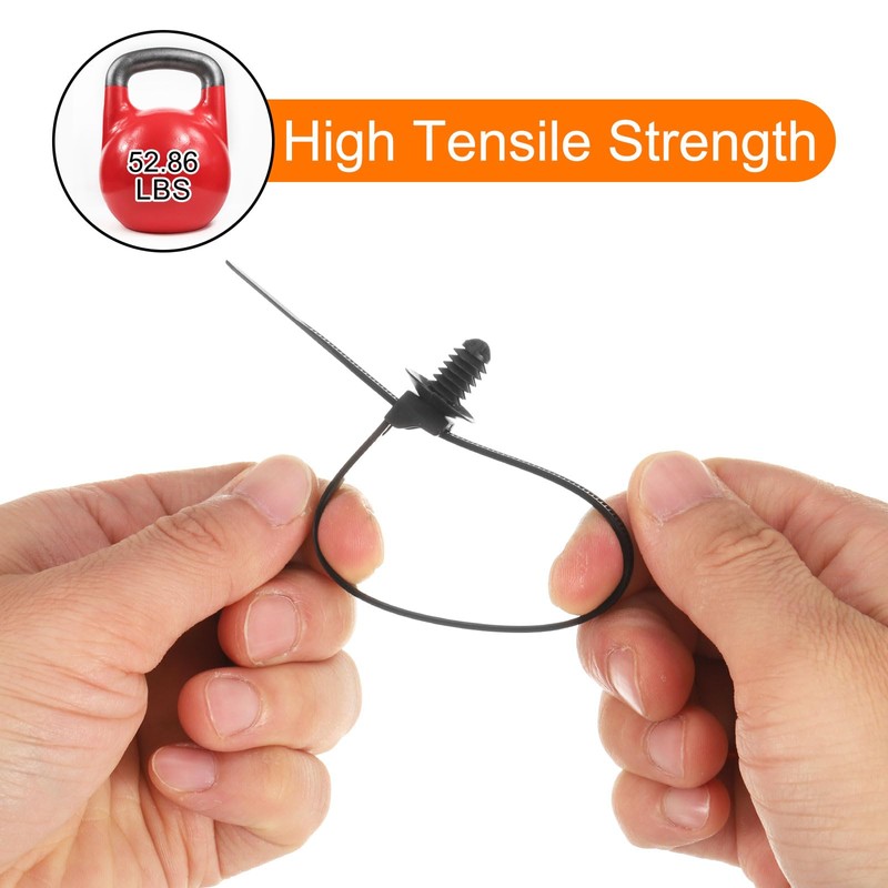 sourcing map 260Pcs Push Mount Cable Zip Tie 9 Size