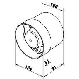 Ducted FAN, VKO- verengt / Socket 100 MM