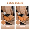 Car Center Console Pad Leather Armrest Pad w/Cup Holder, Tissue