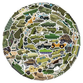 100 Pcs Military Stickers Vinyl Cartoon Cool Camo Vehicle Sticker for Laptop Skateboard Water Bottle Guitar Helmet Luggage Travel Case Computer,Waterproof Trendy Car Truck Sticker for Teens Kids