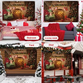 Christmas Backdrops Xmas Backdrop Christmas Poster Christmas Wallpaper Merry Christmas Backdrop Christmas Photo Backdrop Christmas Decoratio, 180x110 cm (Brown)