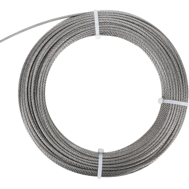 DasMarine 1/8" 164FT Stainless Steel Cable Wire Rope Aircraft Cable