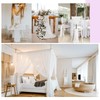 White Wedding Backdrop Curtain 4 Panels 10ft x 5ft Chiffon