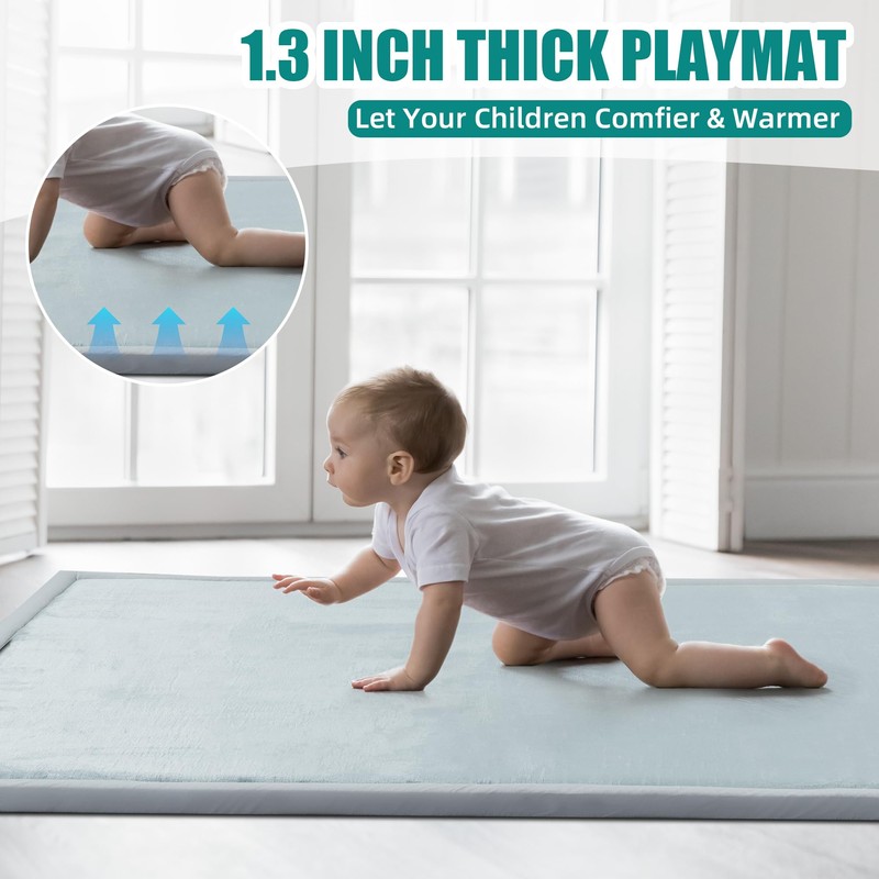 MABOZOO Extra Thick 1.3 Inch Baby Play Mat, 74 *
