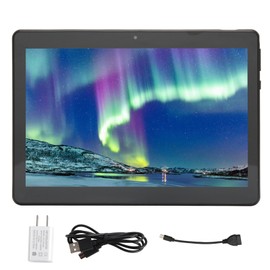 10.1 Inch Tablet IPS HD Display Octa Core Processor 2GB RAM 32GB ROM 2.4G 5G WiFi Tablet for Android10 100‑240V Black US Plug