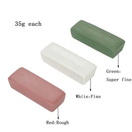 QZATACAEN Polishing Cutting Compounds 35 g/piece - 3 pieces for polishing discs, polishing paste set for metals and wood