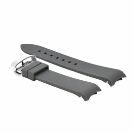 Ewatchparts 24mm Rubber Watch Band Strap Compatible With Sony Smart Watch II With Brushed Buckle