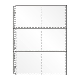 Collect S-4230 Transparent Pocket Leaf A4 6 Pockets, 30 Holes, 2 Rows, 3 Tiers, 10 Sheets